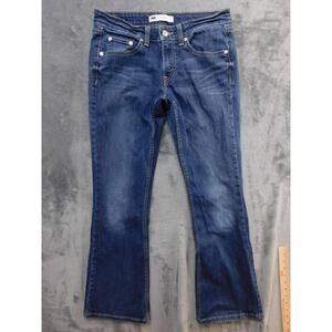 Levi's 518 Superlow Bootcut Jeans Womens W28 L32 Blue Stretch Denim Pants